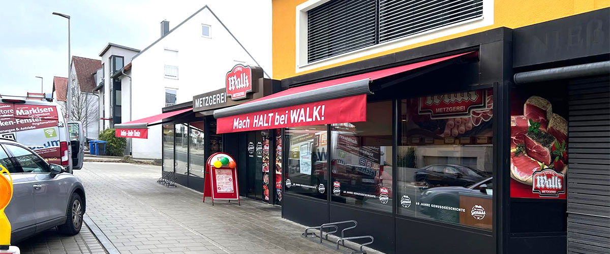 Neues Markisentuch für die Metzgerei Walk!